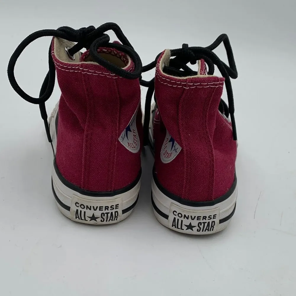 Converse All Star Red High-Top Sneakers with Black Laces kids size 11